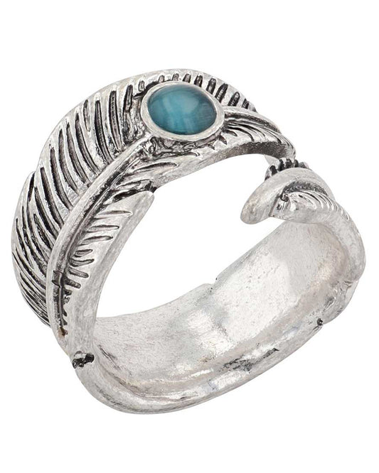 Feather Touch Wrap Ring by Montana Silversmiths from Skip’s Western Outfitters | MON-ARG5930-O/S