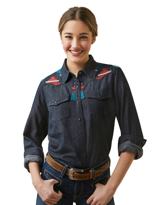 Women's Dutton Shirt by Ariat from Skip’s Western Outfitters | ARI-10046312-SML-Rinsed