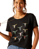 Women's Deco Skulls T-Shirt