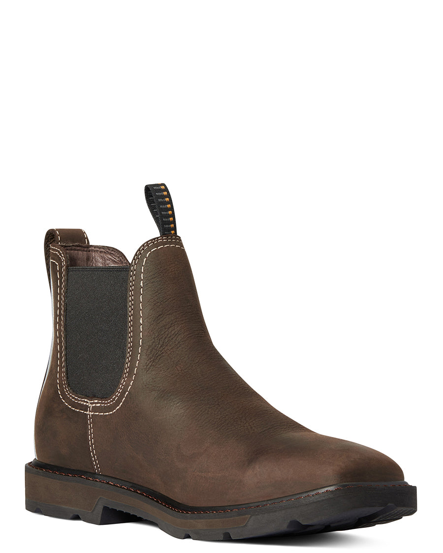 Men's Groundbreaker Chelsea Wide Square Toe Waterproof Work Boots by Ariat from Skip's Western Outfitters