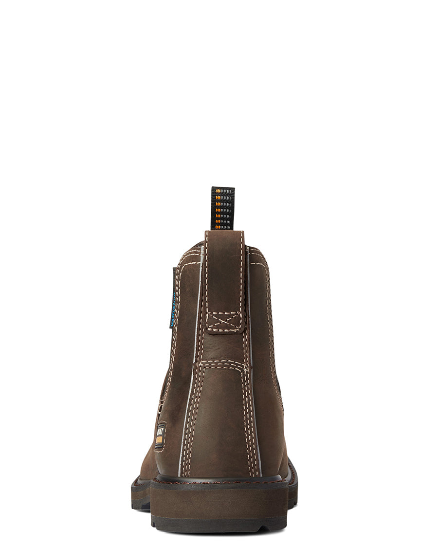 Men's Groundbreaker Chelsea Wide Square Toe Waterproof Work Boots by Ariat from Skip's Western Outfitters