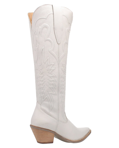 Dingo Women's Raisin Kane Western Boots in White with Snip Toe at Skip's Western Outfitters | DI167-WHITE