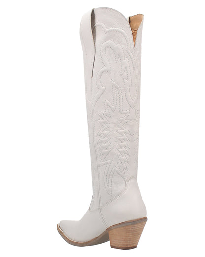 Dingo Women's Raisin Kane Western Boots in White with Snip Toe at Skip's Western Outfitters | DI167-WHITE