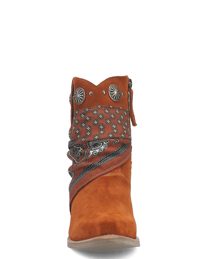 Dingo Women's Bandida Western Boots in Brown with Medium Square Toe at Skip's Western Outfitters | DI184-BROWN