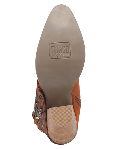 Dingo Women's Bandida Western Boots in Brown with Medium Square Toe at Skip's Western Outfitters | DI184-BROWN