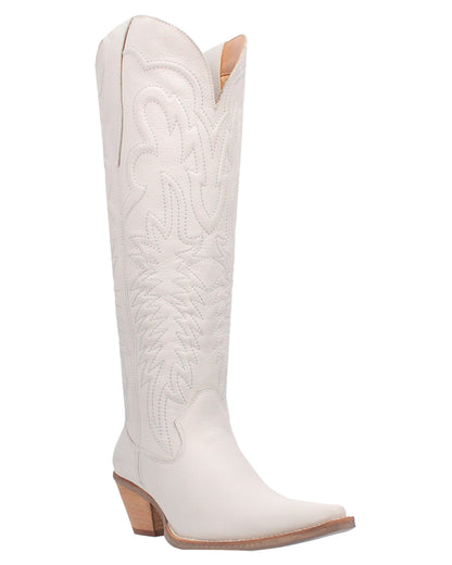 Dingo Women's Raisin Kane Western Boots in White with Snip Toe at Skip's Western Outfitters | DI167-WHITE