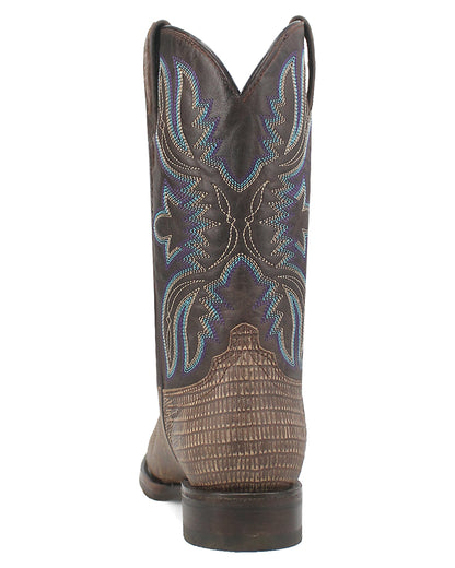 Dingo Men's Saw Buck Lizard Print Western Boots in Cement with Round Toe at Skip's Western Outfitters | DI140-CEMENT