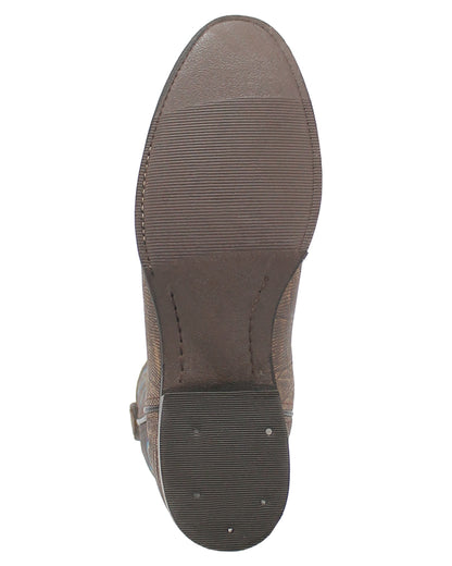 Dingo Men's Saw Buck Lizard Print Western Boots in Cement with Round Toe at Skip's Western Outfitters | DI140-CEMENT