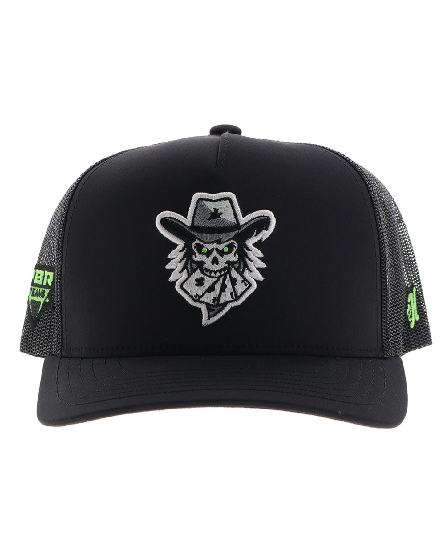 Austin Gamblers Black 5-Panel Trucker With Black / White Gambler Logo - Ag001T-Bk