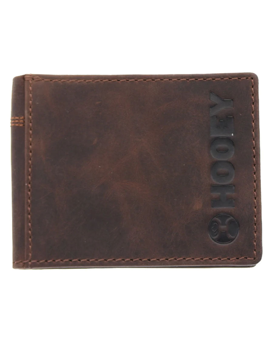Wyatt Smooth Brown Front Pocket Bifold With Brown Stitching - Hfbf040-Br