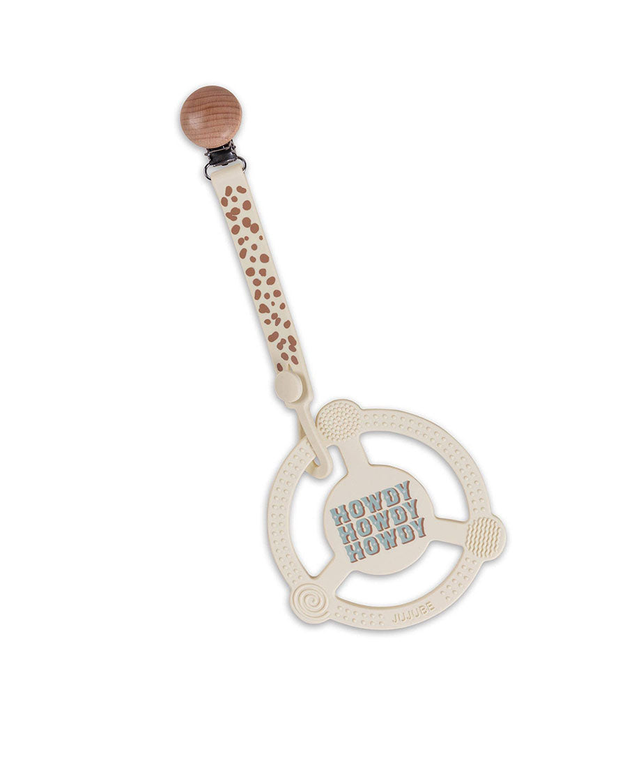 Howdy Partner Silicone Teether Ring With Detachable Clip - Jf32040Hpb