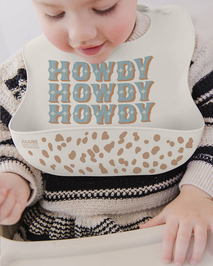 Howdy Partner Silicone Bib - Jf32035Hpb