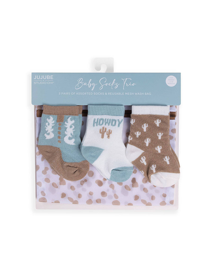 Howdy Partner Baby Socks Trio - Jf32025Hpb