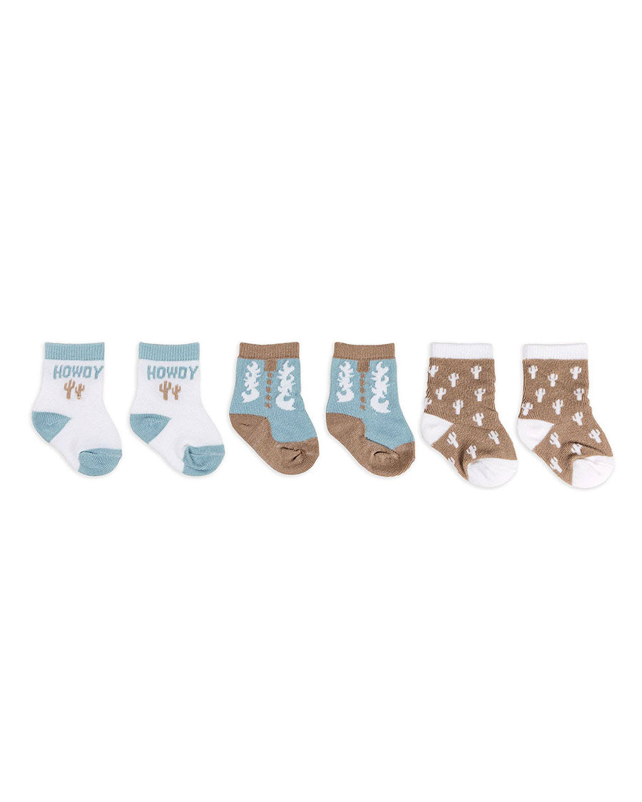 Howdy Partner Baby Socks Trio - Jf32025Hpb