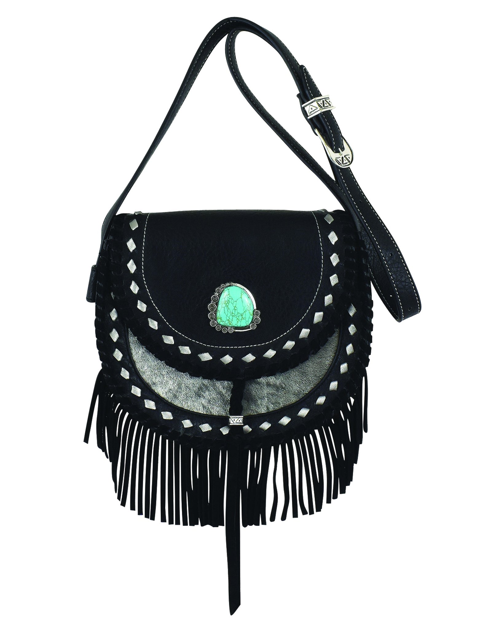 Women's Genuine Hair On Saddle Bag by Catchfly from Skip’s Western Outfitters | TRD-2421350142-O/S