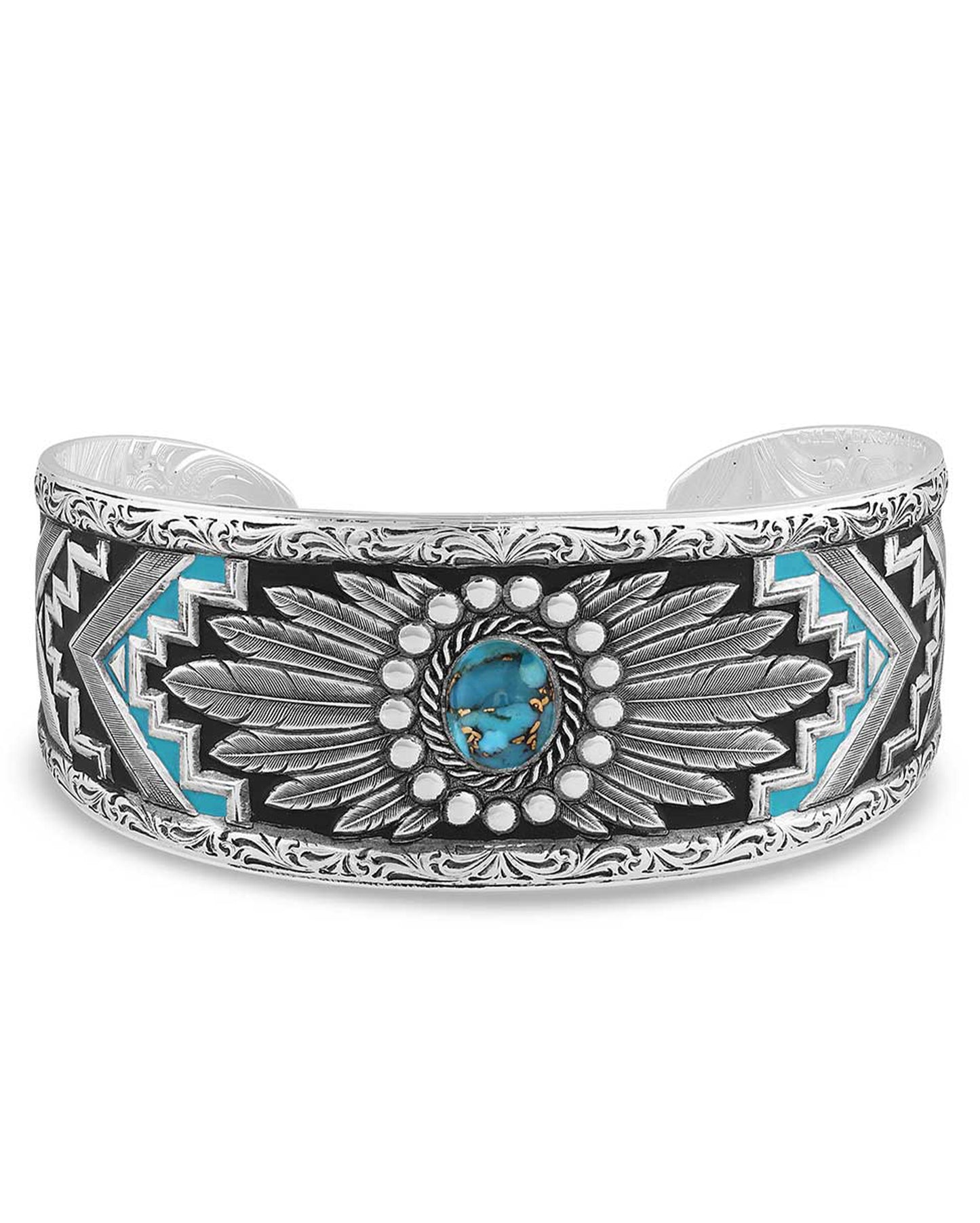 Blue Spring Turquoise Cuff Bracelet by Montana Silversmiths from Skip’s Western Outfitters | MON-BC5230-O/S-REG