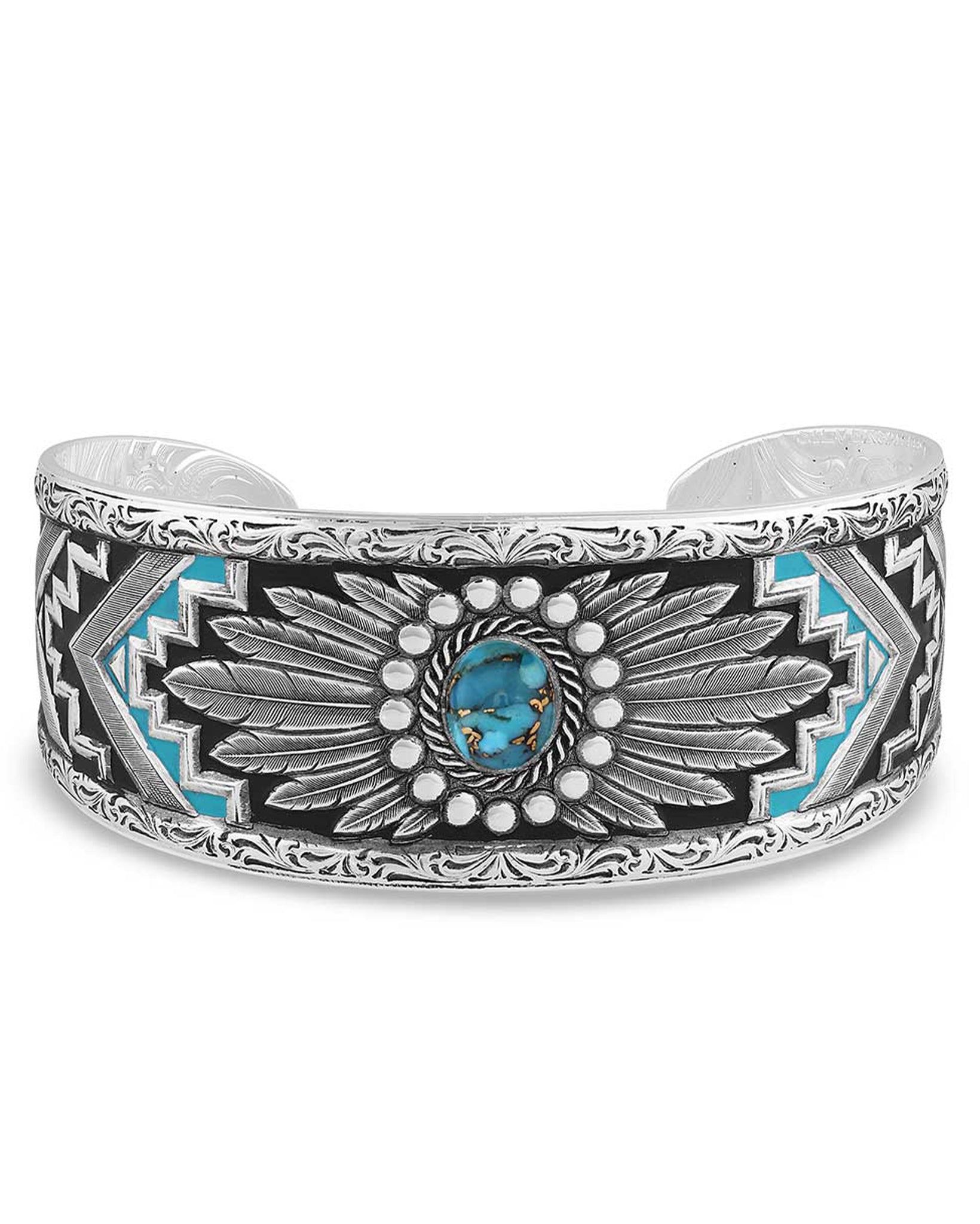 Blue Spring Turquoise Cuff Bracelet by Montana Silversmiths from Skip’s Western Outfitters | MON-BC5230-O/S-REG