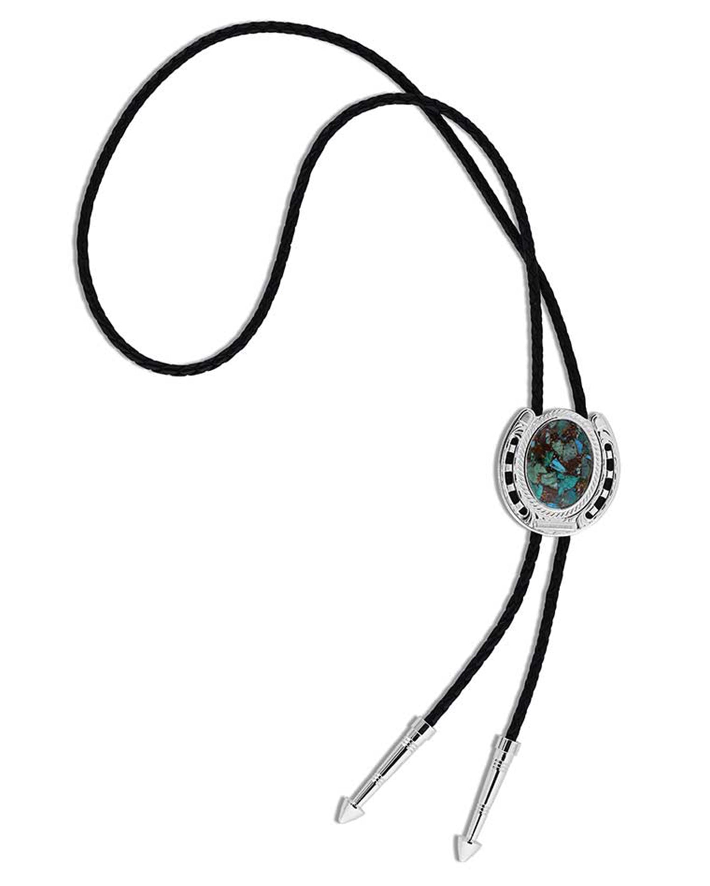 The Pioneer's Turquoise Bolo Tie by Montana Silversmiths from Skip’s Western Outfitters | MON-BT5150-O/S-REG