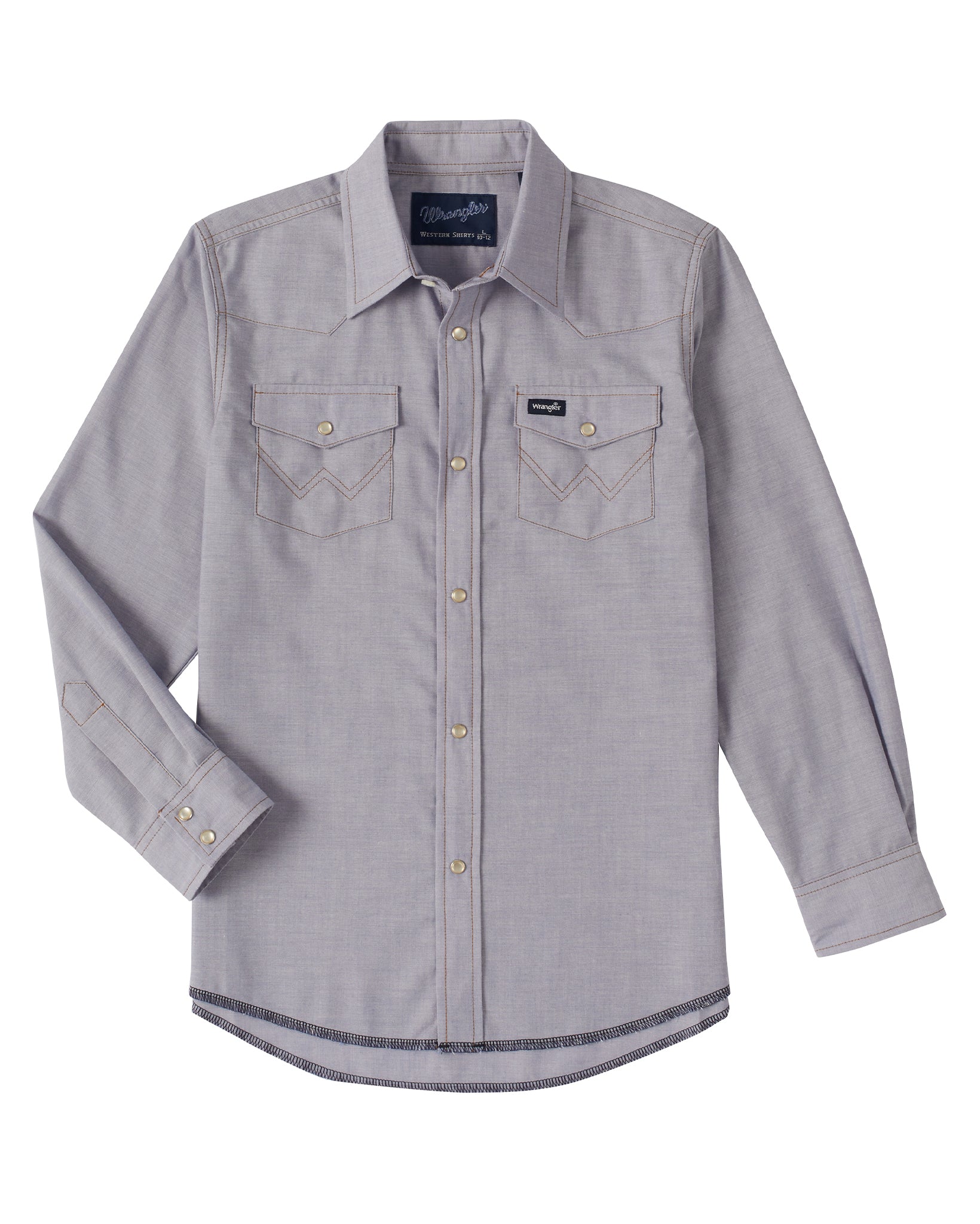 Boys' Cowboy Cut Western Snap Shirt by Wrangler from Skip’s Western Outfitters | WRA-BW7013B-XXS-BLUE