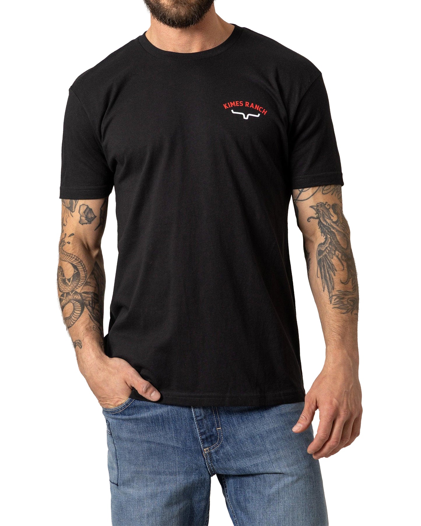 Men's Bandera Short Sleeve T-Shirt - Msh0000040-Bk001 by Kimes Ranch from Skip’s Western Outfitters | KMR-MSH0000040-BK001-S-BLACK
