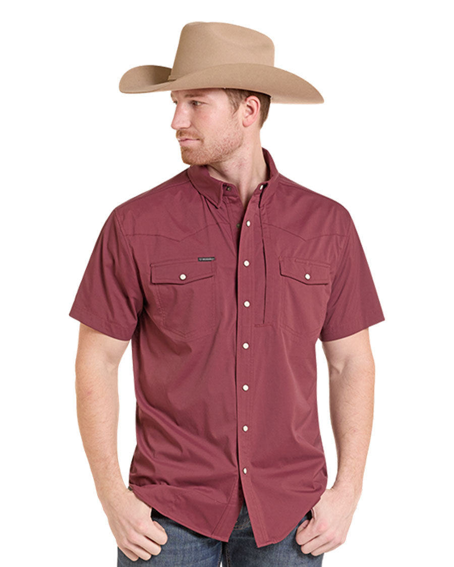 Men's Nylon Tek Solid Core Western Shirt - Bmn3S09641-60