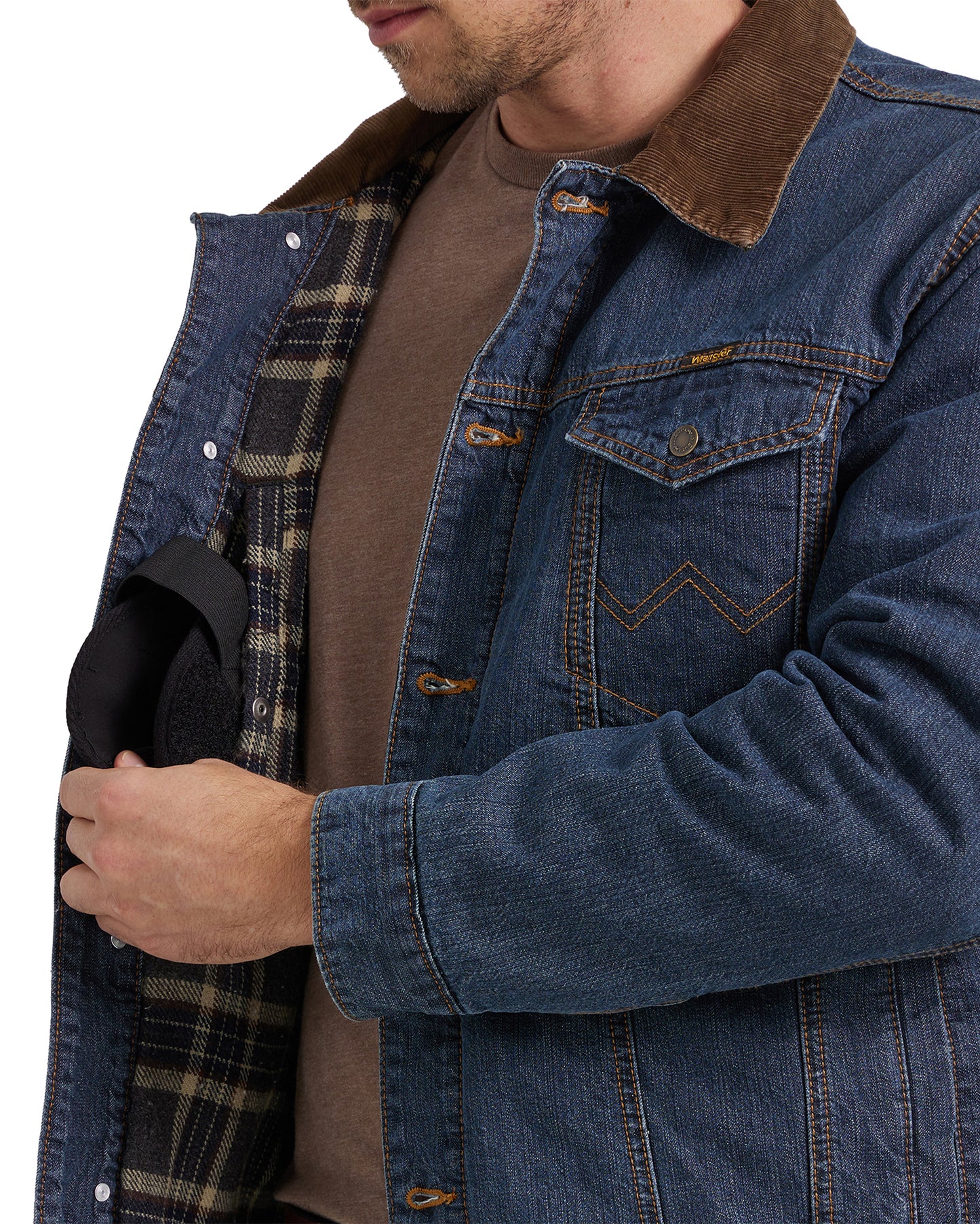 Men's Concealed Carry Blanket Lined Denim Jacket