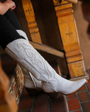 Women's Solid Embroidery Tall Top Western Boots