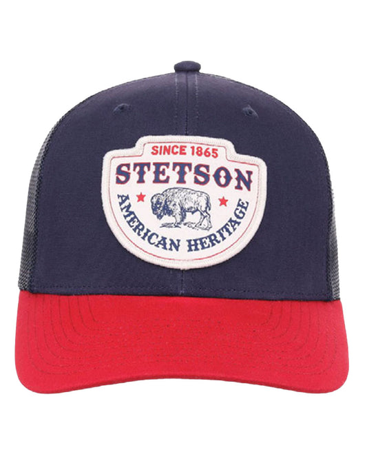 American Heritage Bison Patch Cap- 07-077-0102-0100 Bu by Stetson from Skip’s Western Outfitters | KAR-07-077-0102-0100-BU-OSFA-BLUE