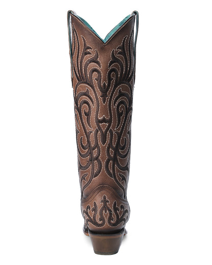 Corral Z5307 Women's Handcrafted Snip Toe Cowgirl Boots in Brown at Skip's Western Outfitters