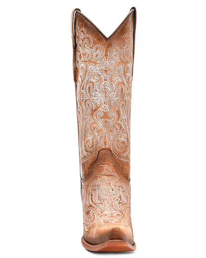 Corral C4144 Women's Handcrafted Snip Toe Cowgirl Boots in Tan at Skip's Western Outfitters