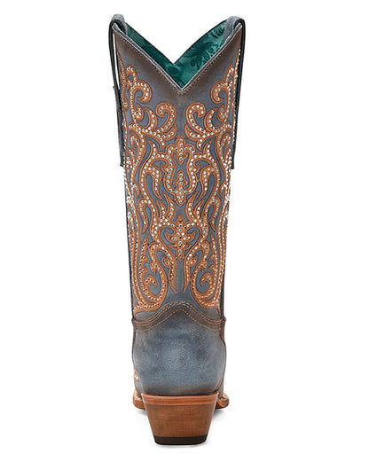 Corral C4124 Women's Handcrafted Snip Toe Cowgirl Boots in Blue at Skip's Western Outfitters