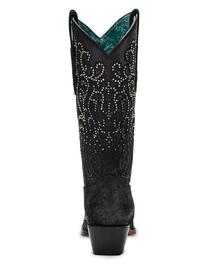 Corral C4100 Women's Handcrafted Snip Toe Cowgirl Boots in Black at Skip's Western Outfitters