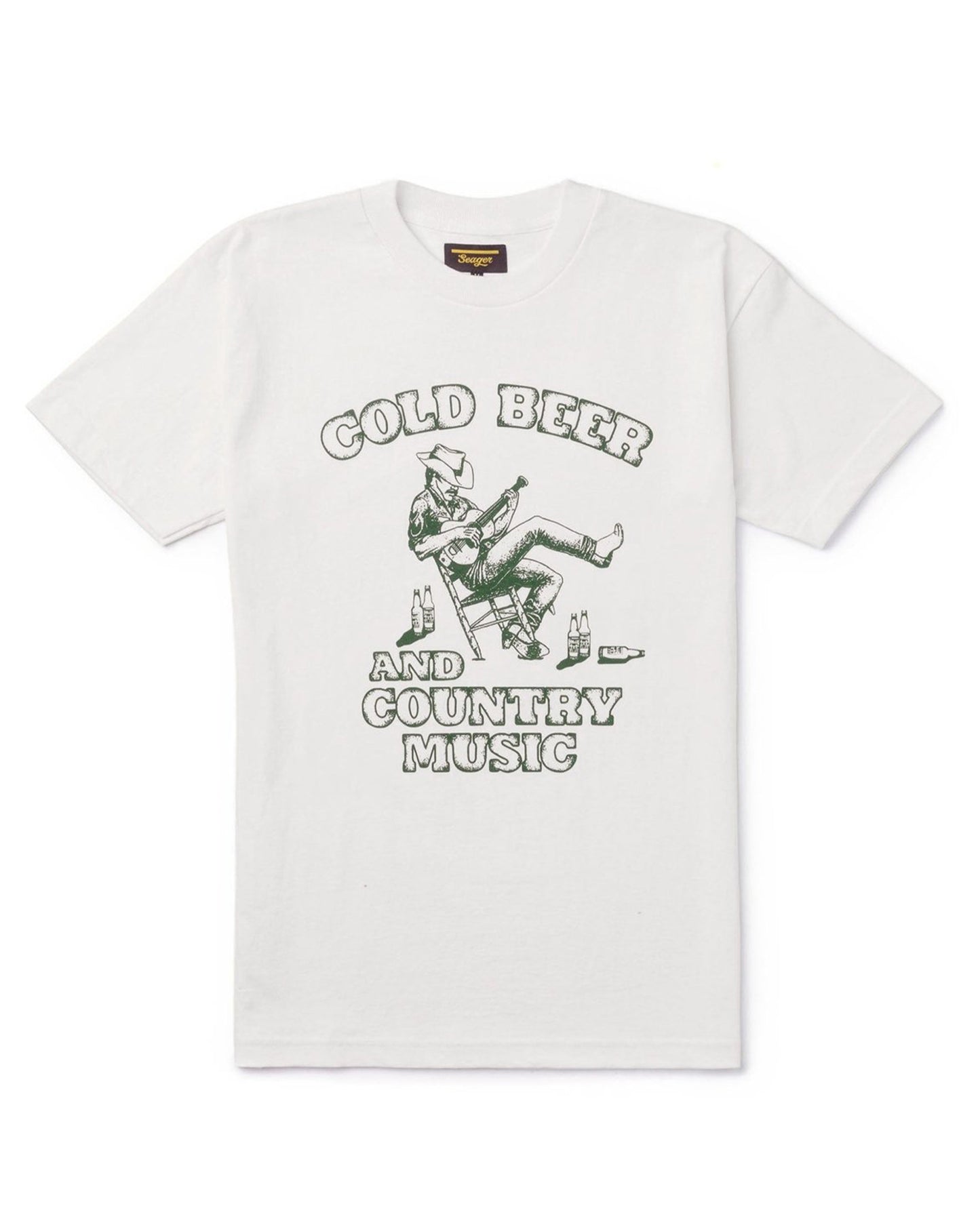 Men's Country Music Tee by Seager from Skip’s Western Outfitters | SEA-MTSP24MUSICWHT-S-VINTAGE-WHITE