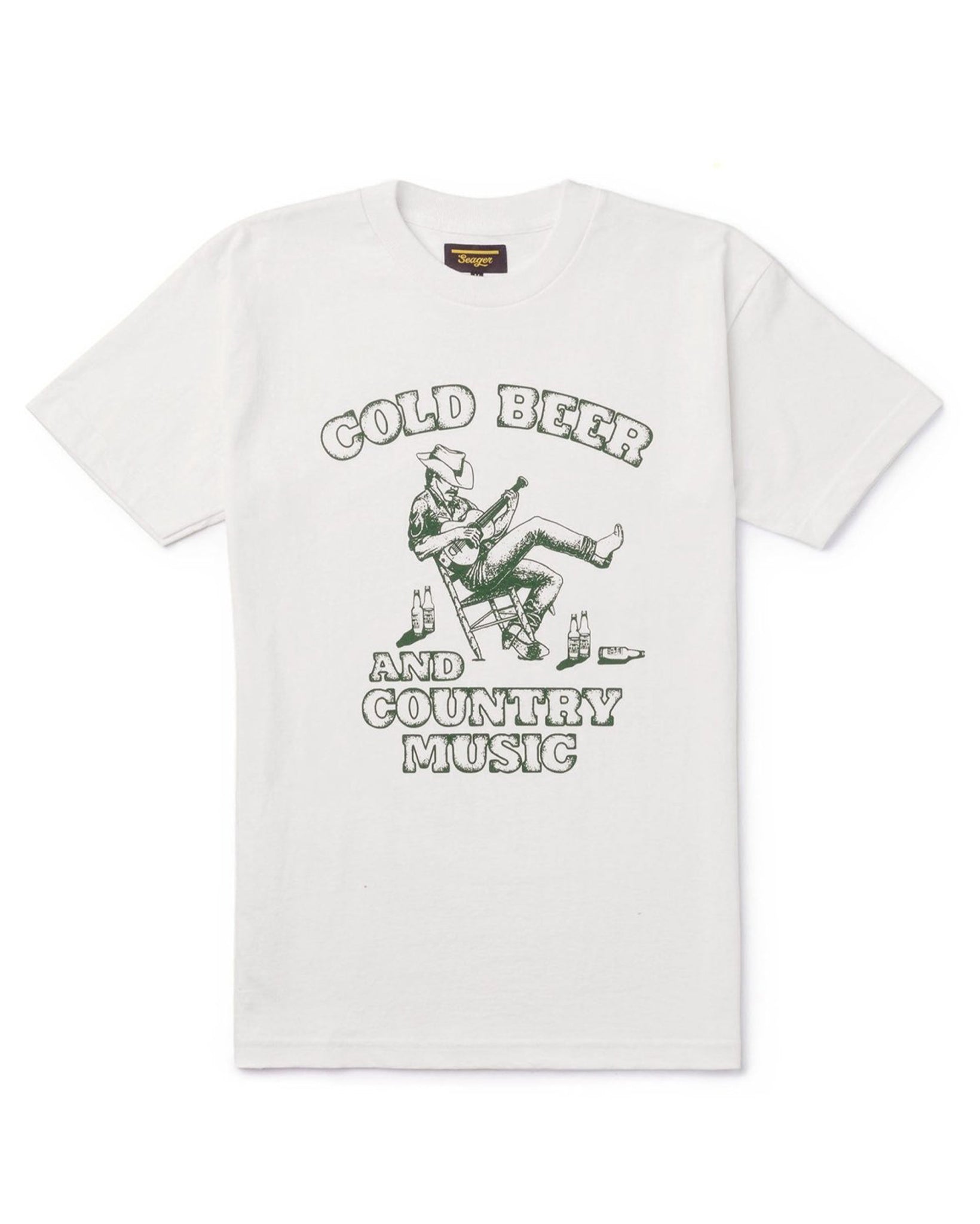 Men's Country Music Tee by Seager from Skip’s Western Outfitters | SEA-MTSP24MUSICWHT-S-VINTAGE-WHITE