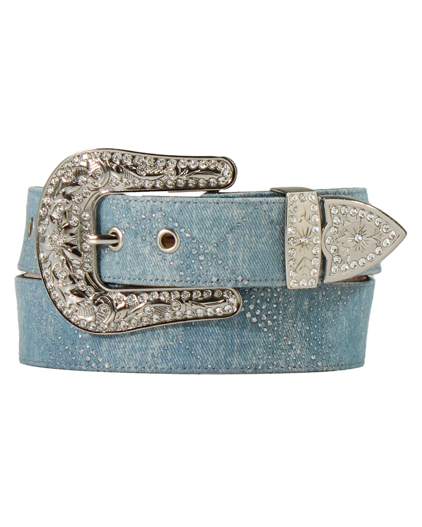 Denim Crystal Belt