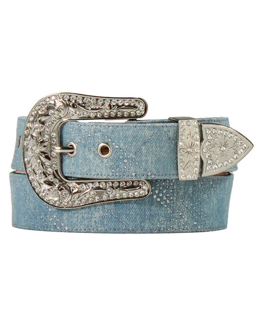 Denim Crystal Belt