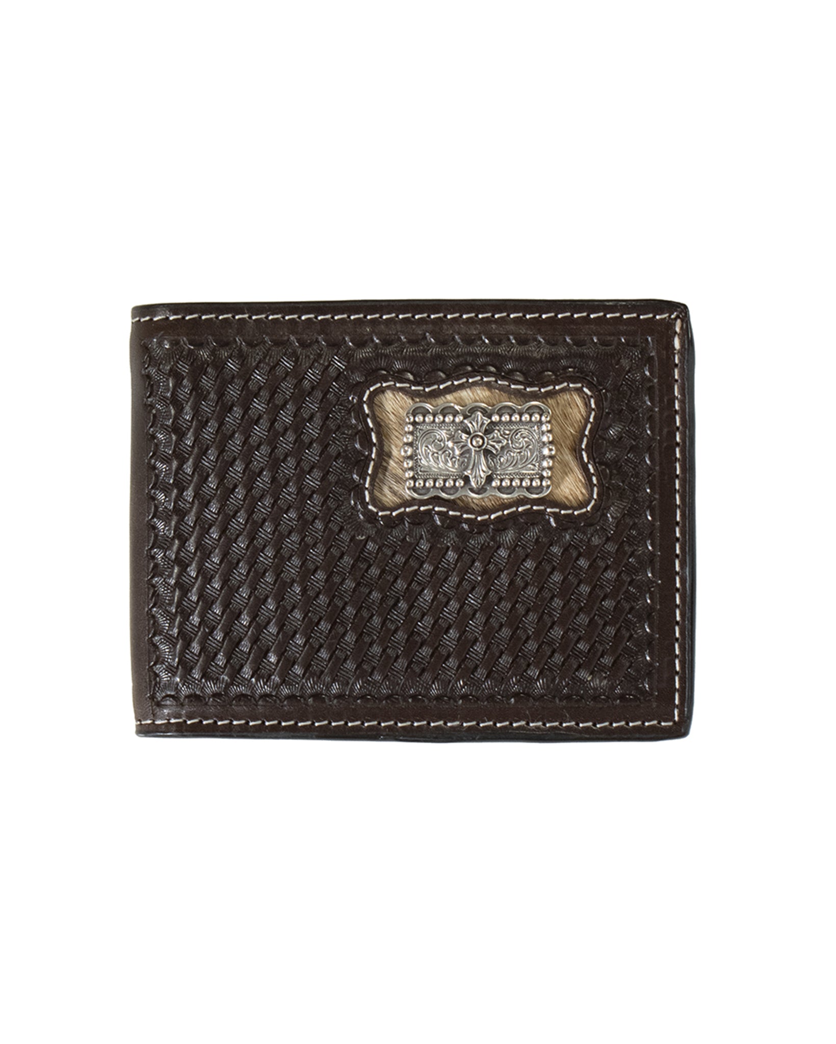 Calf Hair Inlay Bifold Wallet by 3D from Skip’s Western Outfitters | MFW-D250008502-O/S