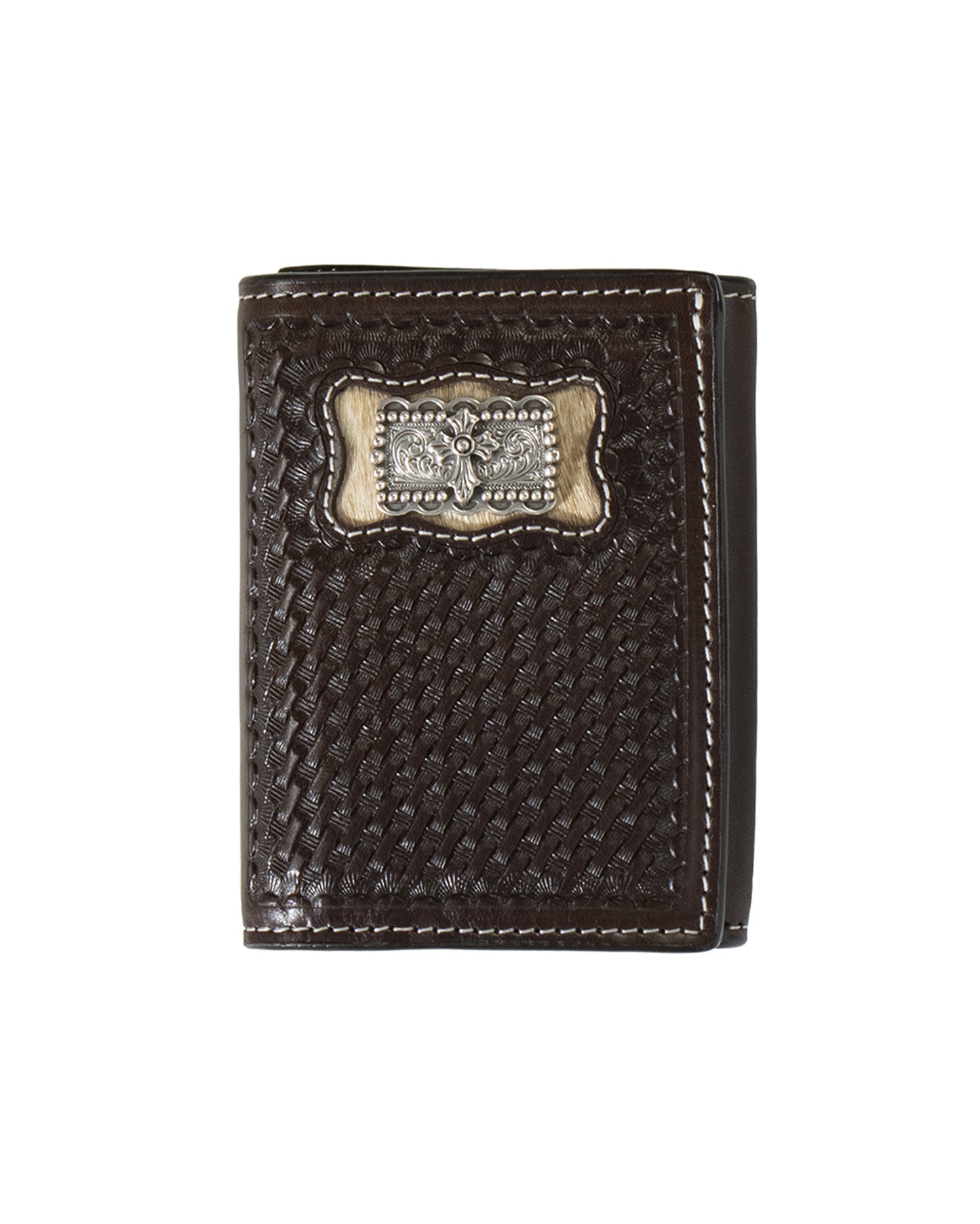 Calf Hair Inlay Trifold Wallet by 3D from Skip’s Western Outfitters | MFW-D250008602-O/S