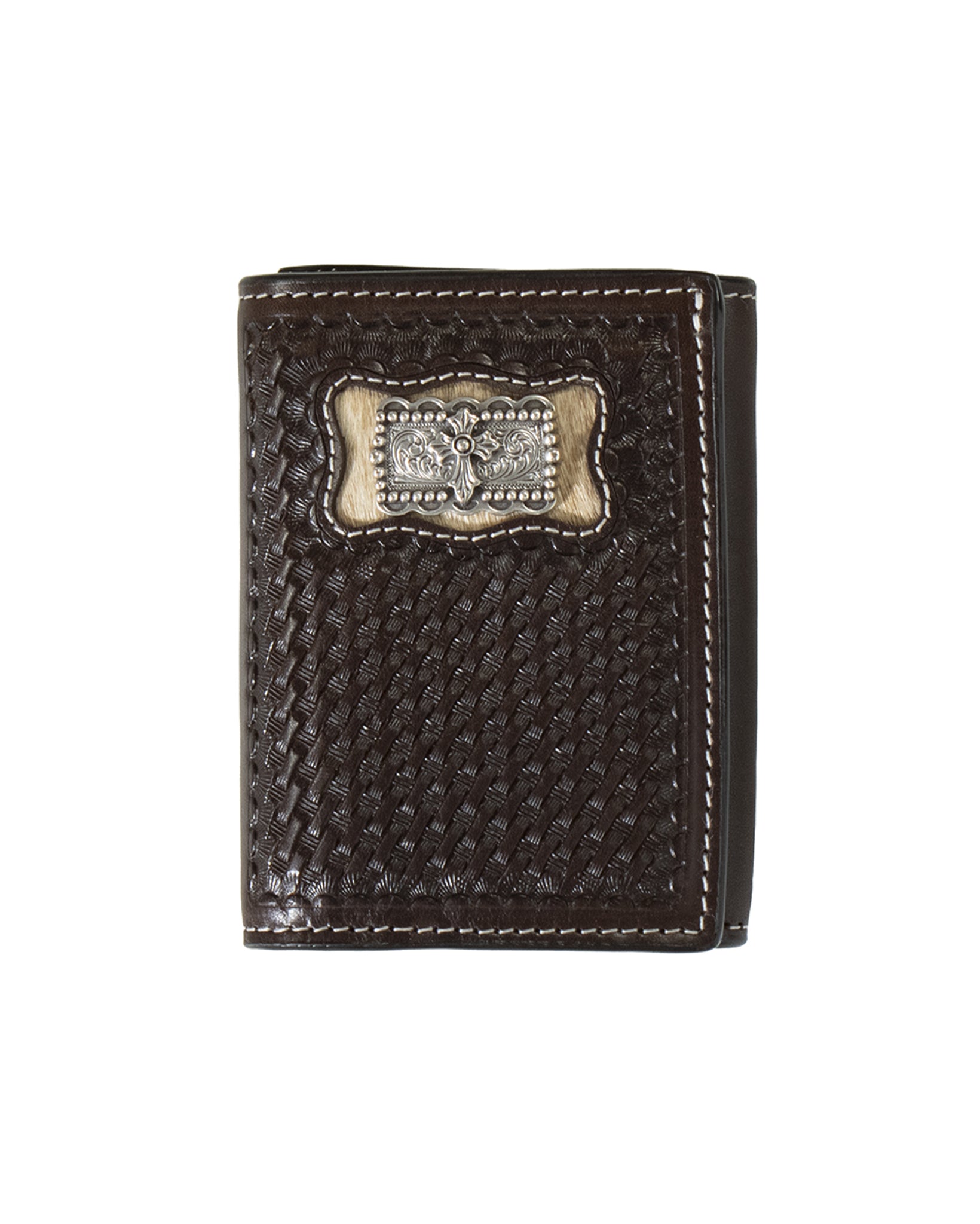 Calf Hair Inlay Trifold Wallet by 3D from Skip’s Western Outfitters | MFW-D250008602-O/S