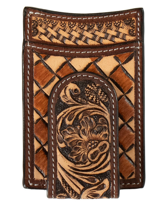 Hand Tooled Floral Card Case - D250014208