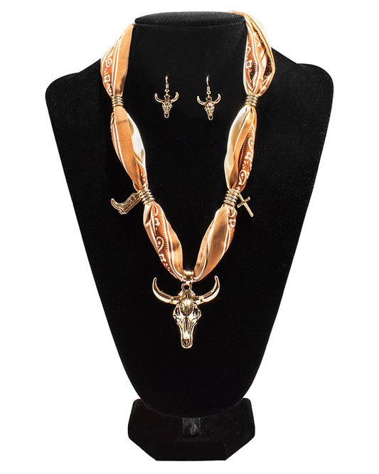 Ss. Set Scarf Charm Br - D450027102 by MFW from Skip’s Western Outfitters | MFW-D450027102-OS