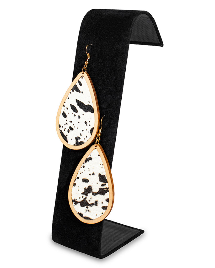 Wooden Teardrop Earrings