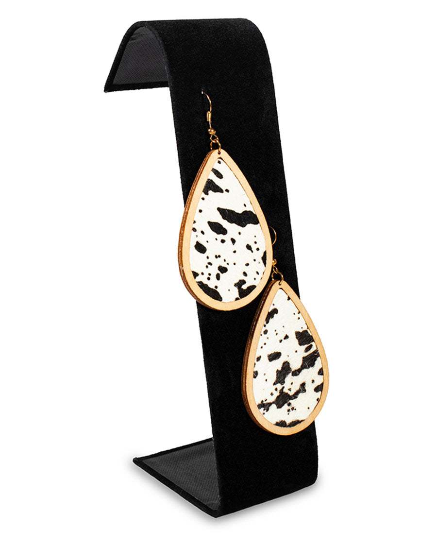 Wooden Teardrop Earrings