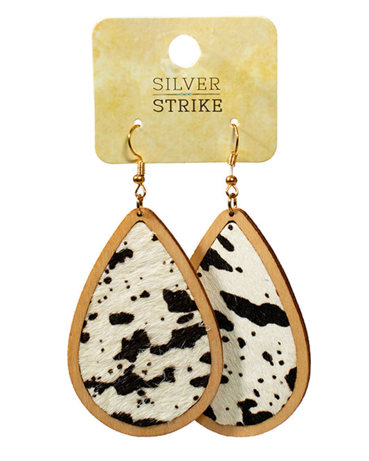 Wooden Teardrop Earrings