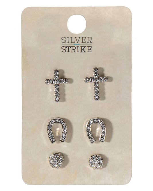 Silver Strike Earring Set - D4600116