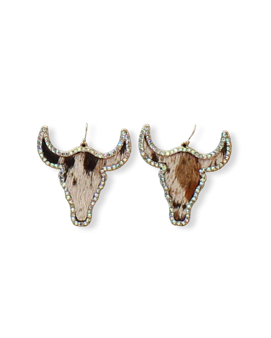 D460013305 - Ss Clfhaircrstlsearringwh by MFW from Skip’s Western Outfitters | MFW-D460013305-O/S-REG