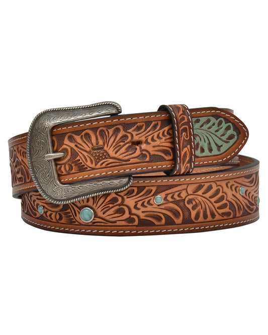 MFW D8693 NATL FLRL TOOLED BELT W/TQ STU by MFW from Skip’s Western Outfitters | MFW-D8693-32-REG