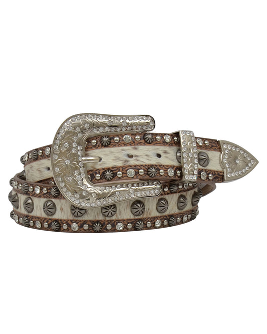 Calf Hair Studded Belt