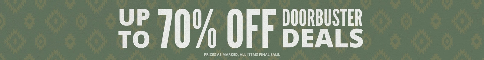 Up to 70% Off: Holiday Doorbuster Deals