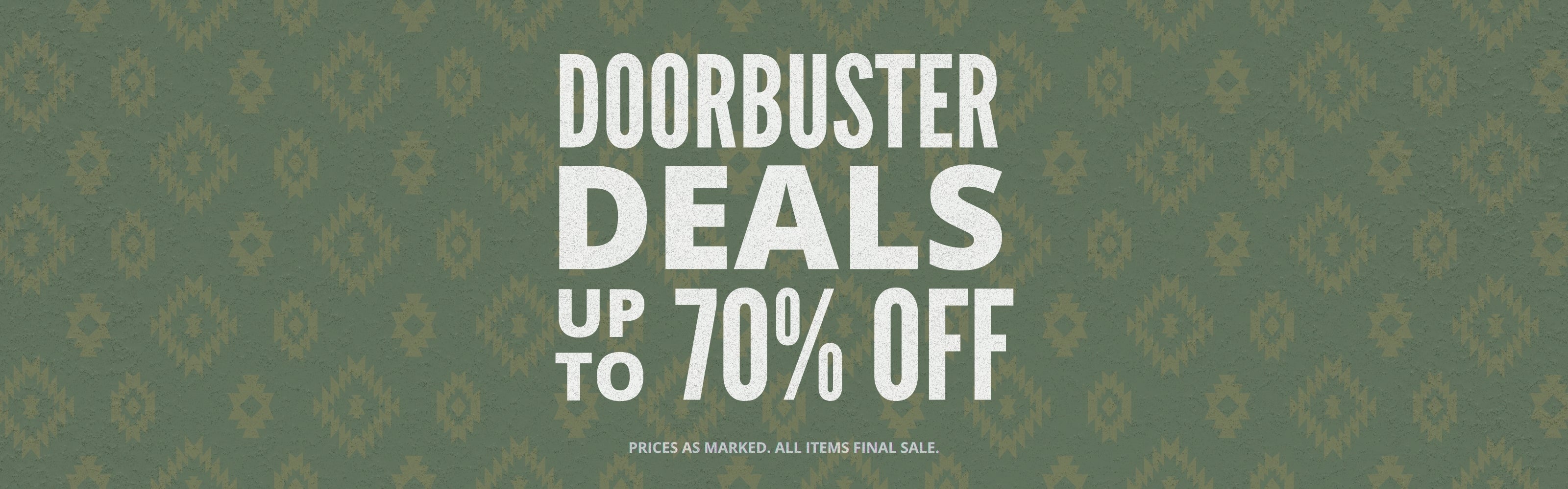 Doorbuster Deals: Up to 70% Off